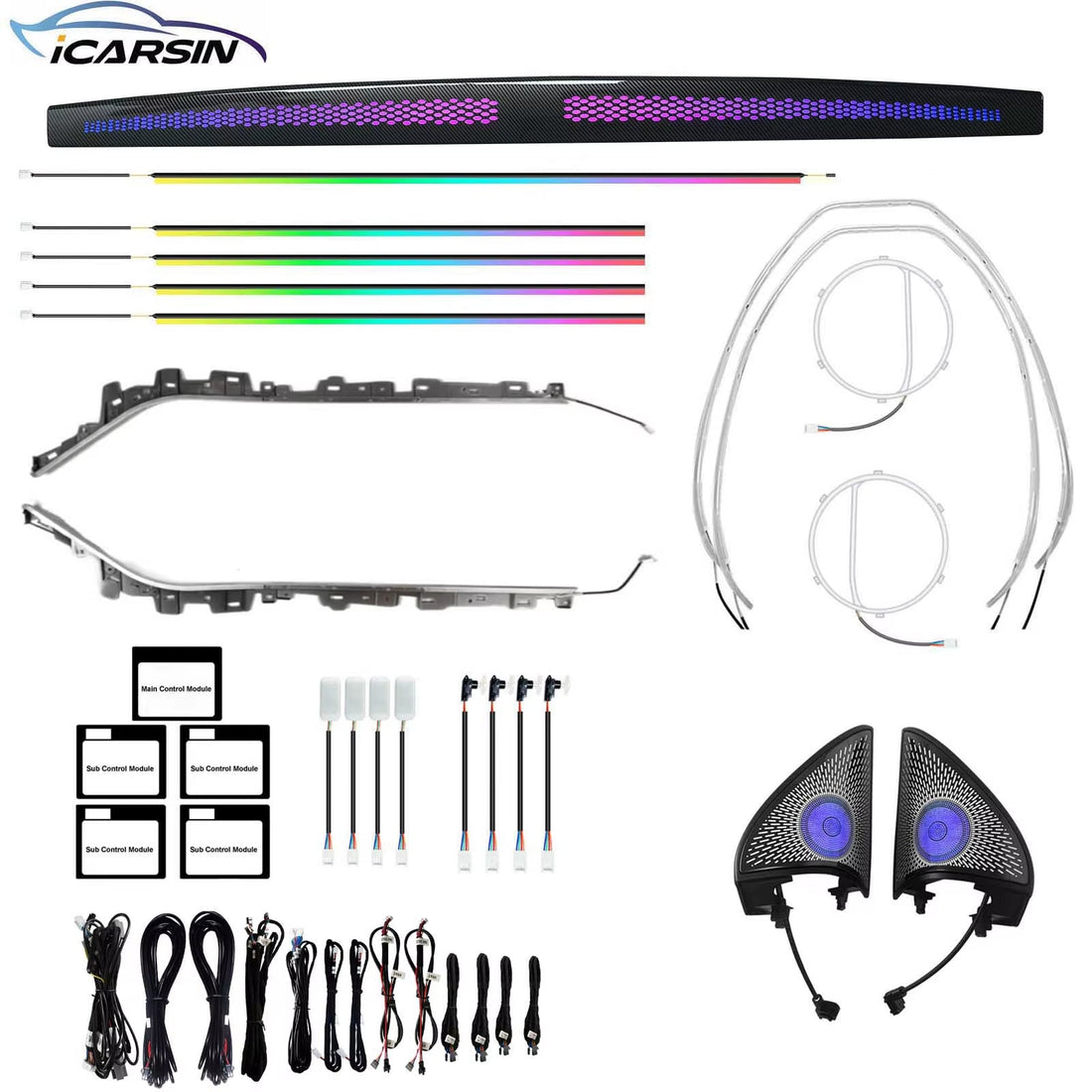 Lighting for Tesla Model 3/Y 2019 2020 Dashboard L Trim Speaker Cover