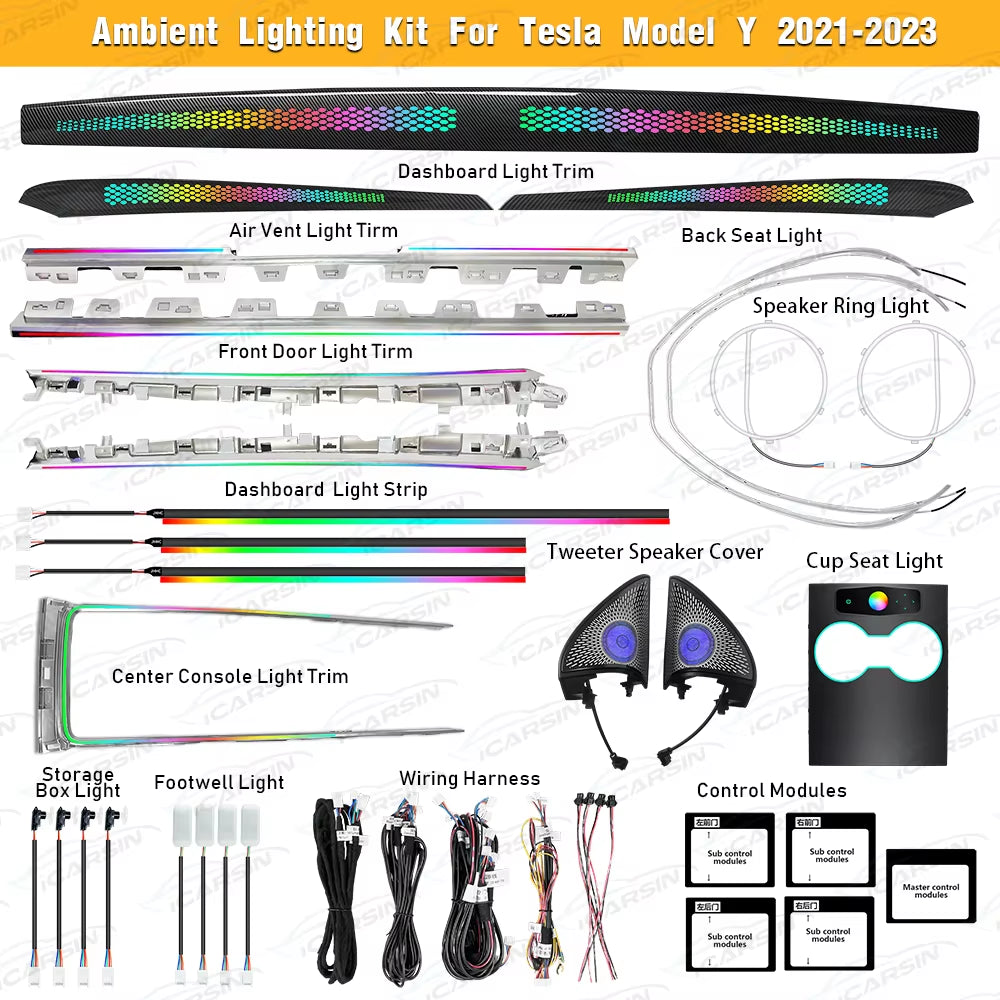 Light Accessories for Tesla Model 3/Y 2021-2024