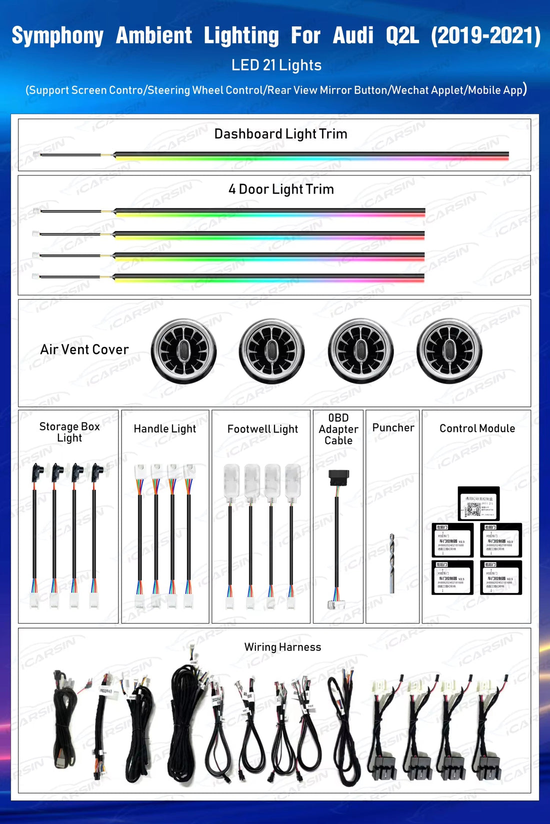 Light Decoration for Audi Q2 2019-2024