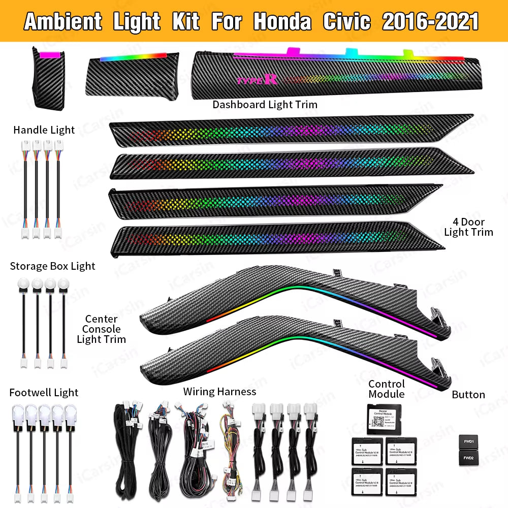 Ambient Light for Honda Civic 10Th Gen 2017 - 2020