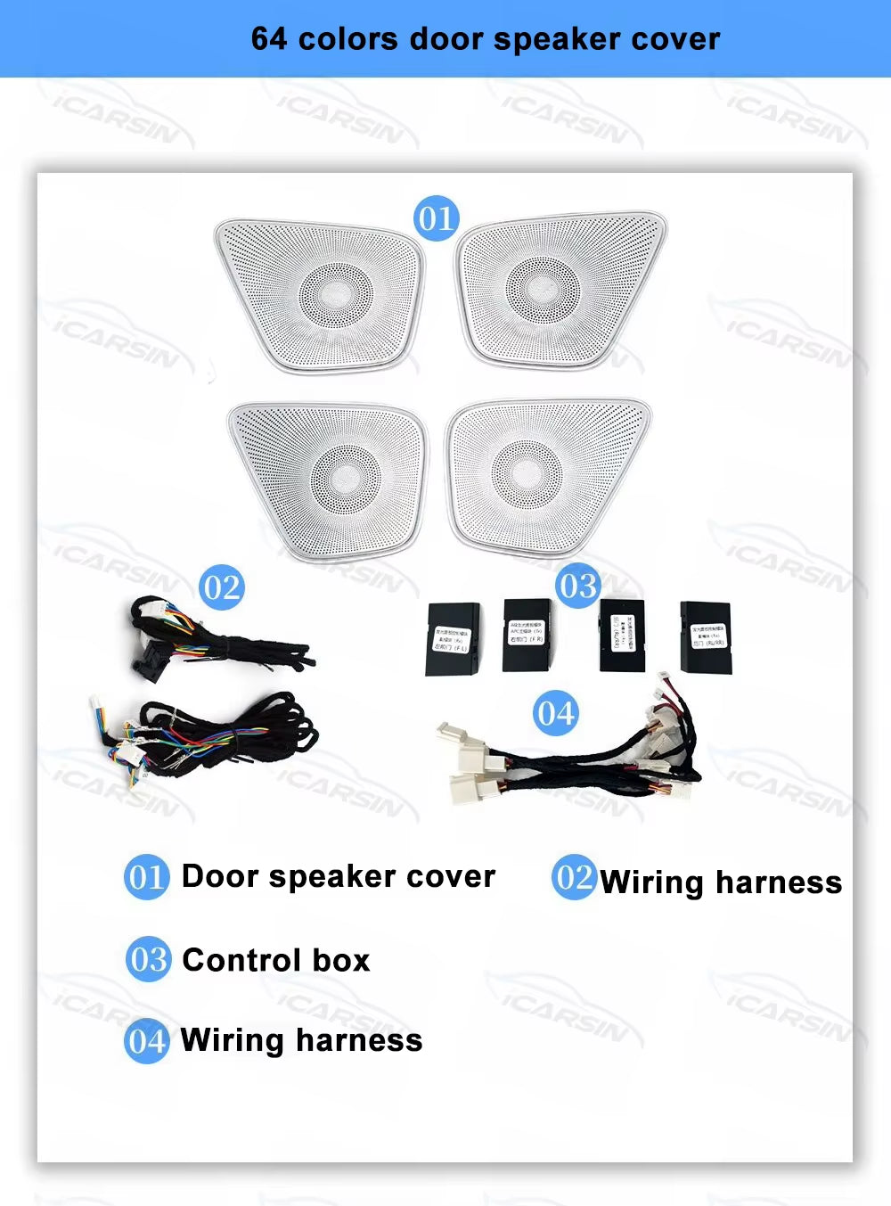 Icarsin Upgrade 64 Colors Ambient Light Air Vent for Mercedes-Benz A-Class W177 Interior Lighting System 2019 to 2023