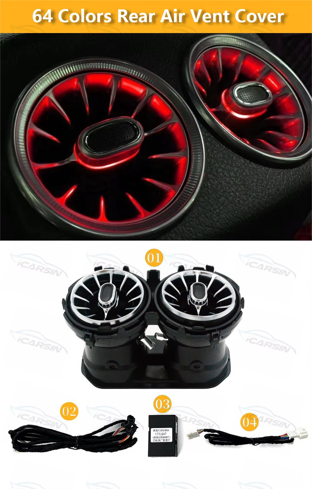 Lighting Upgrade Kit for W247 GLA GLB Class 2020-2023 H247 X247 Air Vent Light