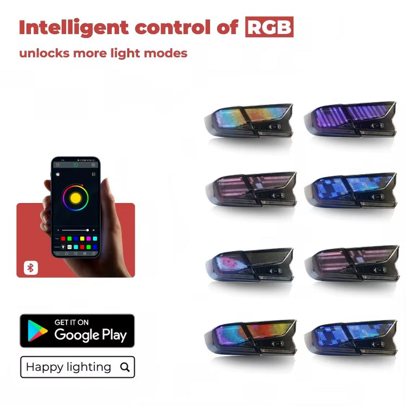 Digital RGB Tail Lights for Honda Accord Gen 10Th 18-22 with Starlight Running APP Tail Lamp