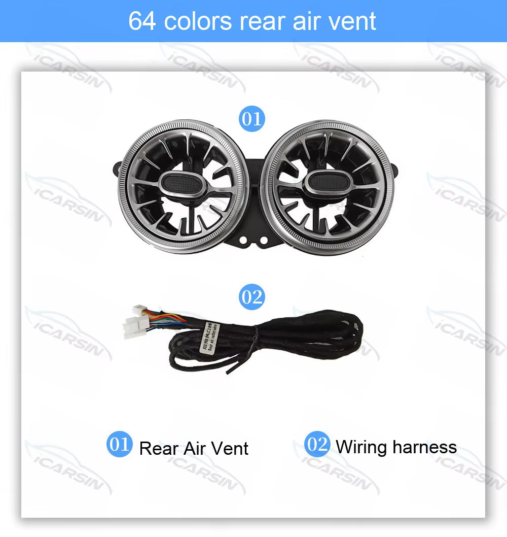 Ambient Light Turbine Air Vent for Mercedes-Benz W222 S-Class