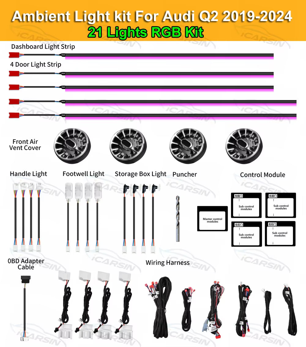 Lighting Upgrade Kit for Audi Q2 2019-2024
