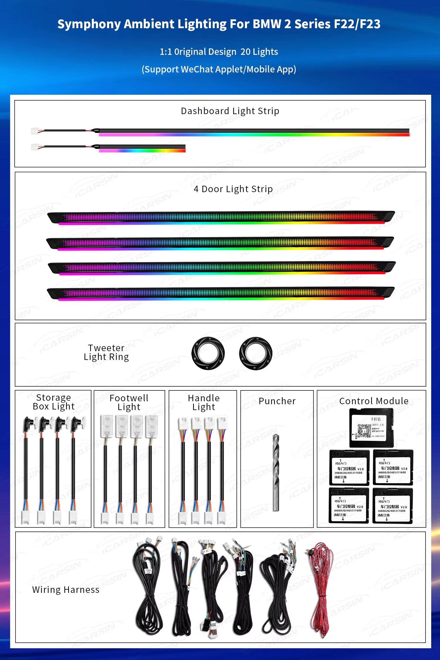 Ambient Lighting for BMW 2 Series F22 F23 2014-2021
