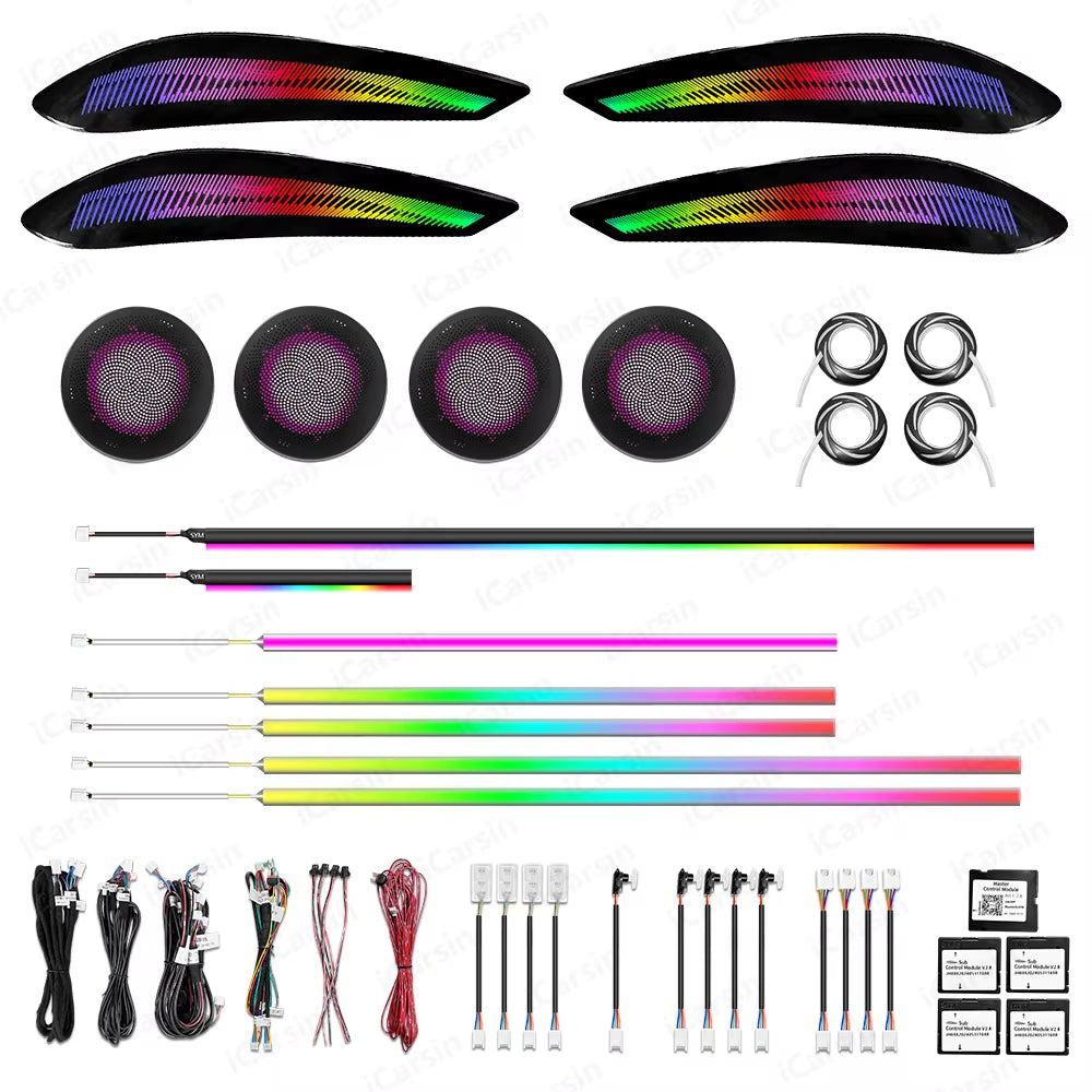 BMW 3 Series 2013 - 2019 F31 F34 F36 Interior LED Door Trim Speaker Cover Lights
