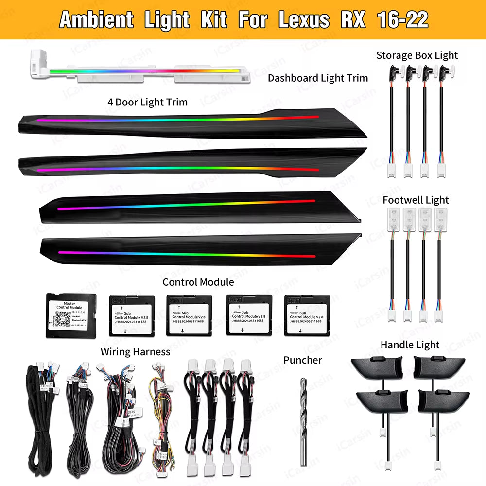 Ambient Light for LEXUS RX 450H 350 2016 -2022