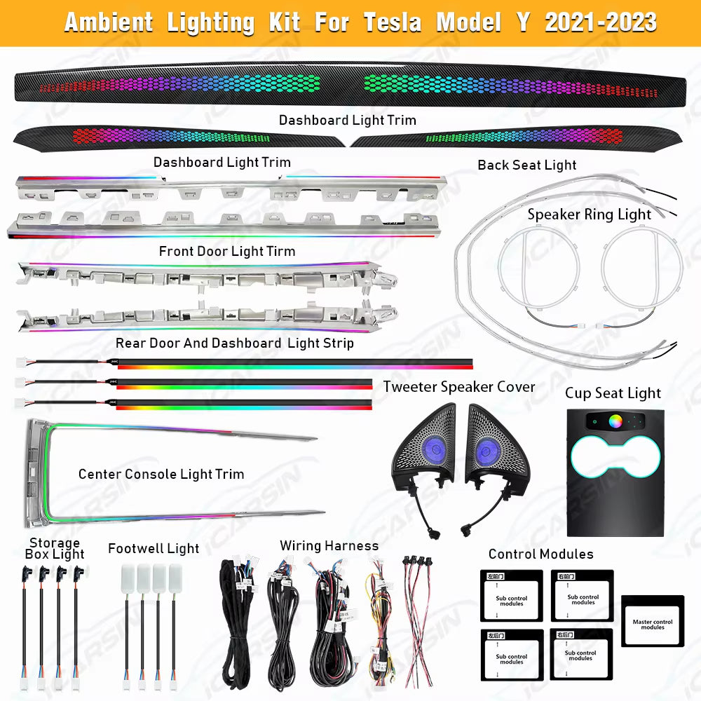 Lighting Upgrade Kit for Tesla Model Y 2021 - 2023