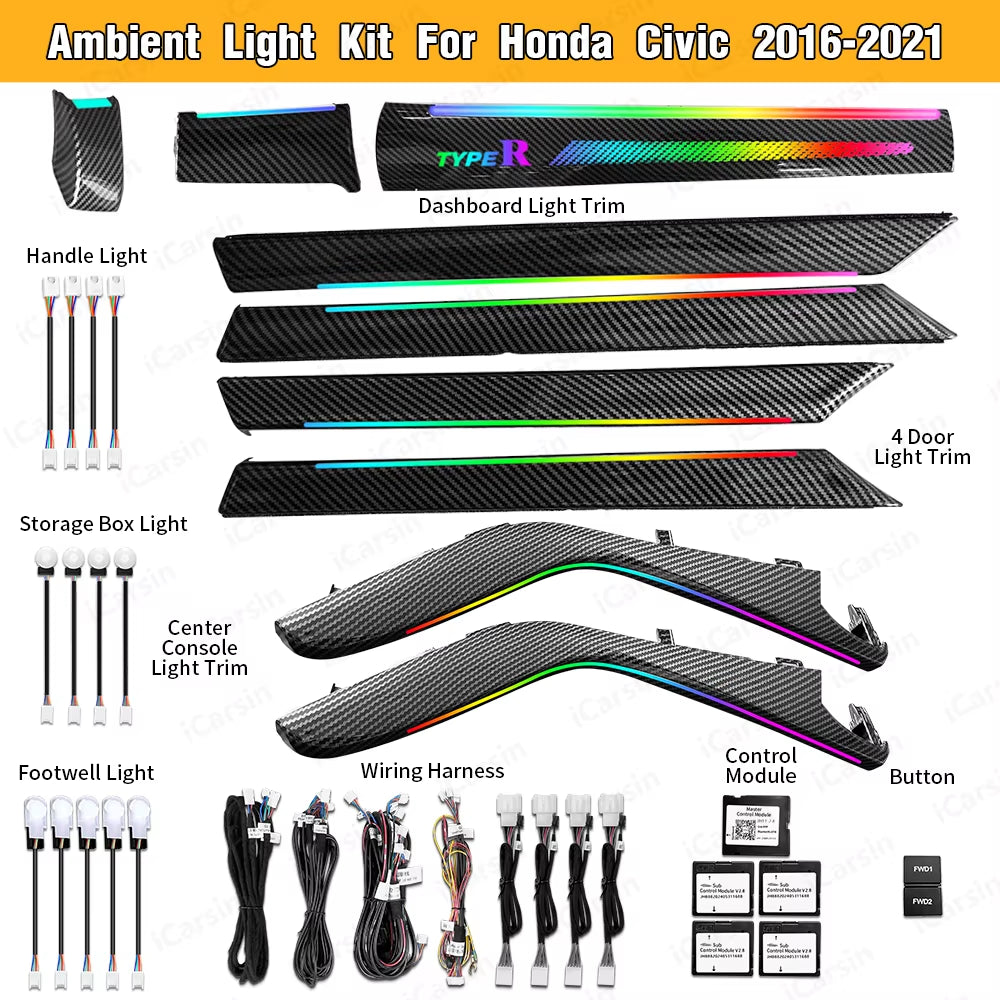 Ambient Light for Honda Civic 10Th Gen 2017 - 2020