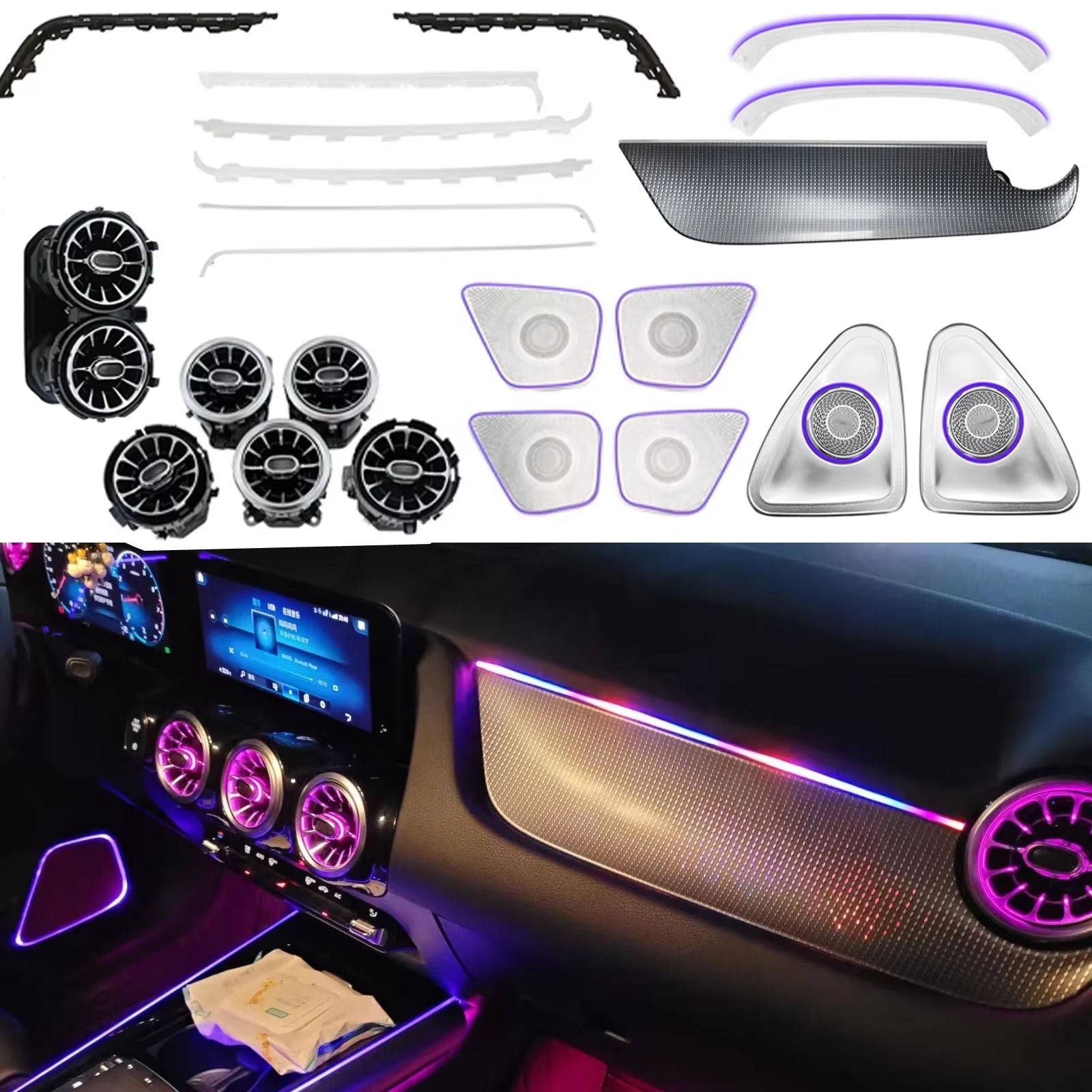 Lighting Upgrade Kit for W247 GLA GLB Class 2020-2023 H247 X247 Air Vent Light