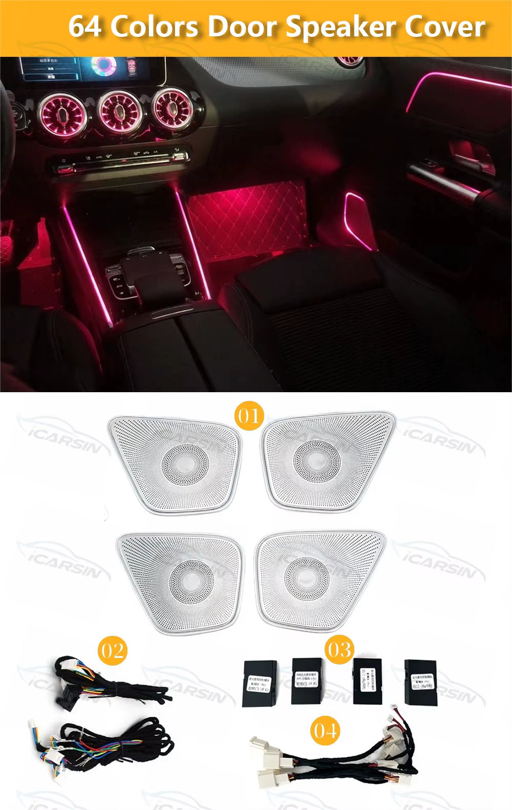 Lighting Upgrade Kit for W247 GLA GLB Class 2020-2023 H247 X247 Air Vent Light