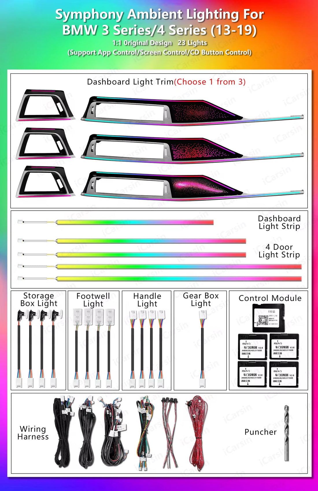 F30 F36 Ambient Light Upgrade for BMW 3/4 Series Gran Coupe