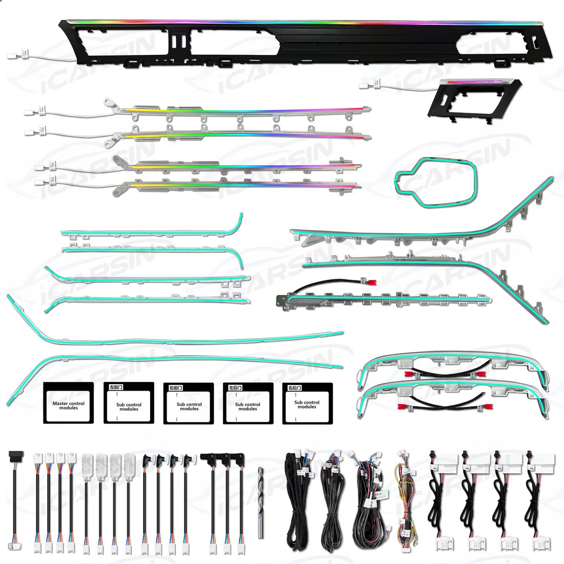 33 Lights for Audi A6 A7 C8 2019+ Dashboard Trim Door LED