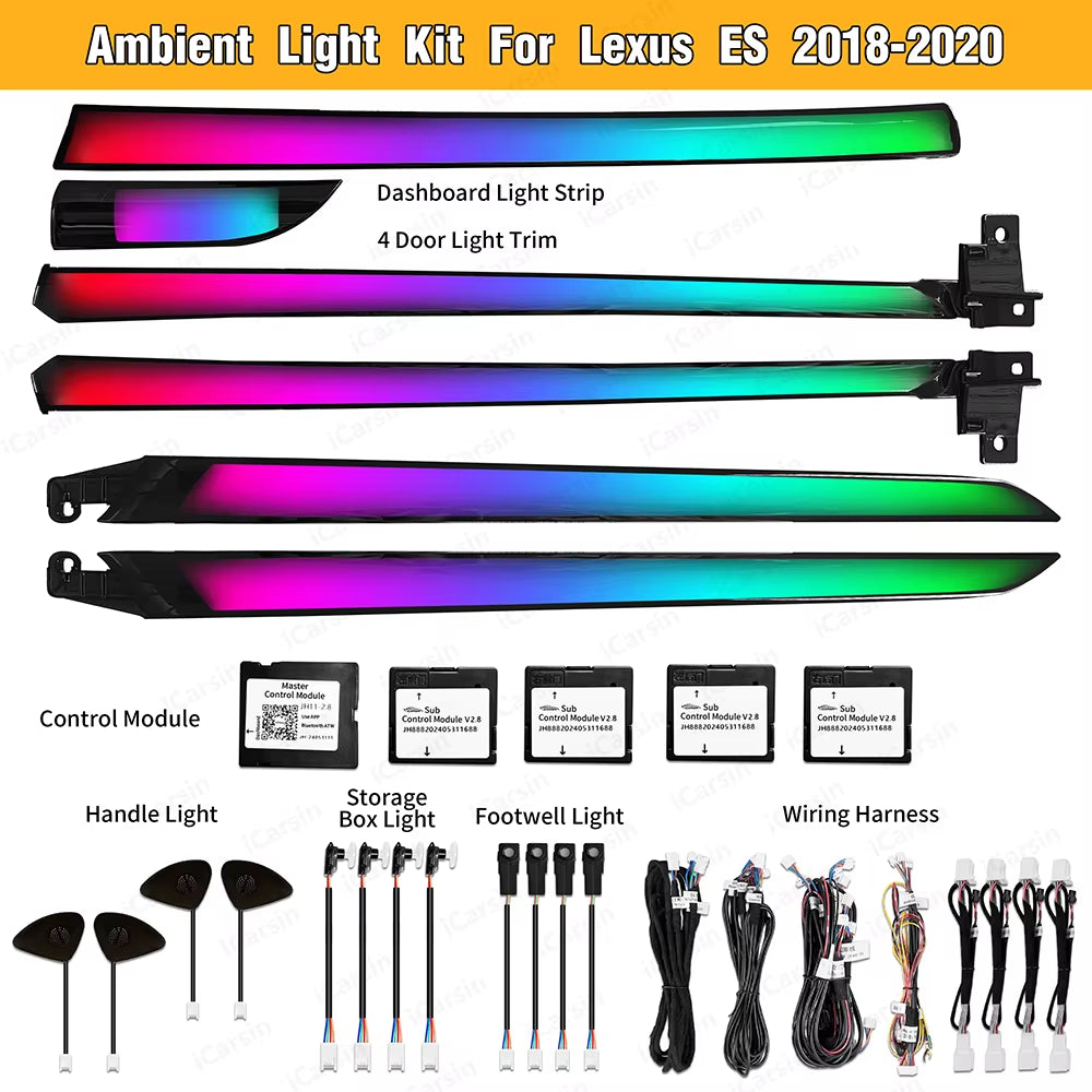 LEXUS ES 300H 350 Es300H 2018 - 2024 LED Trim Panel Accessories Kit
