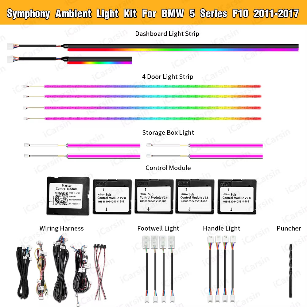 RHD F10 LED Strip for BMW 5 Series 2011 - 2017