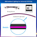 Dashboard Surrounding Ambient Light under Windscreen 150Cm Length Fit All Car Model Interior Light Accessories