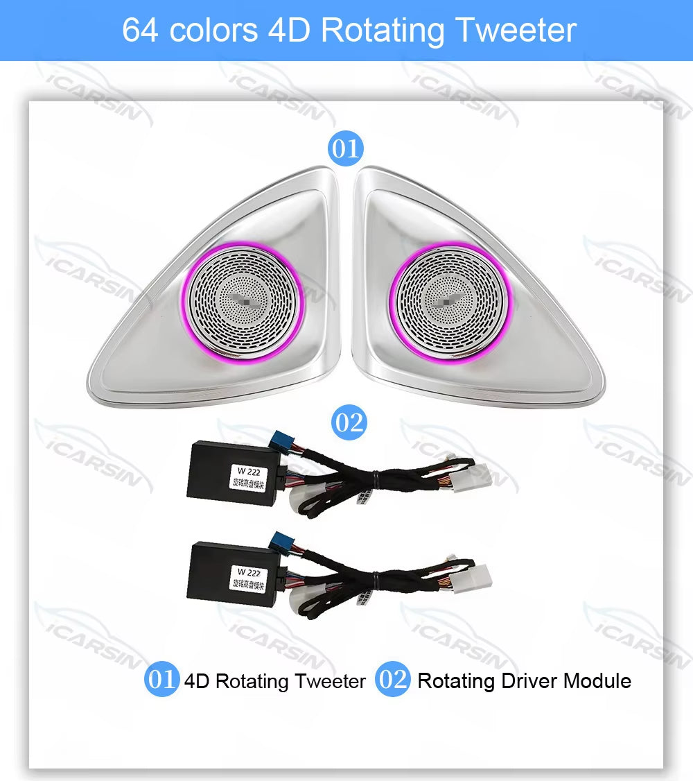 Ambient Light Turbine Air Vent for Mercedes-Benz W222 S-Class
