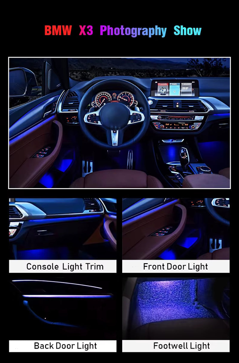 Ambient Lighting for BMW X3 X4 F25 F26 2010-2017 Air Vent Strip Accessories