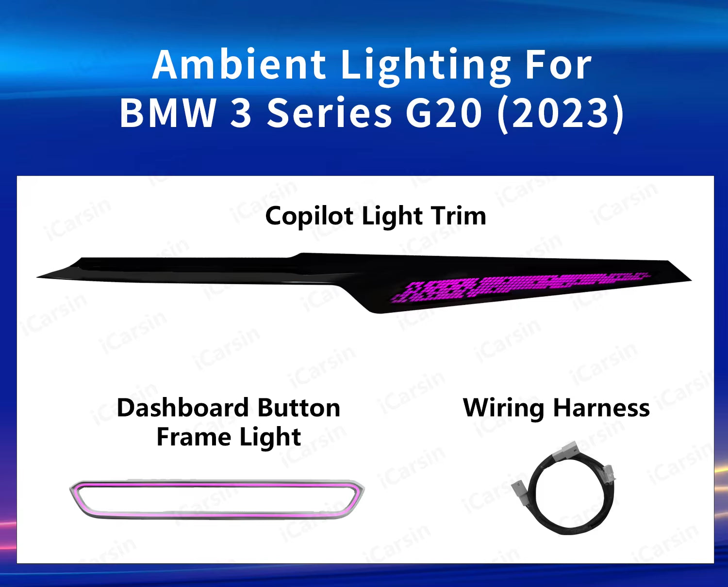 2023 G20 Dashboard Trim Ambient Light for BMW 3 Series 2023+ G20