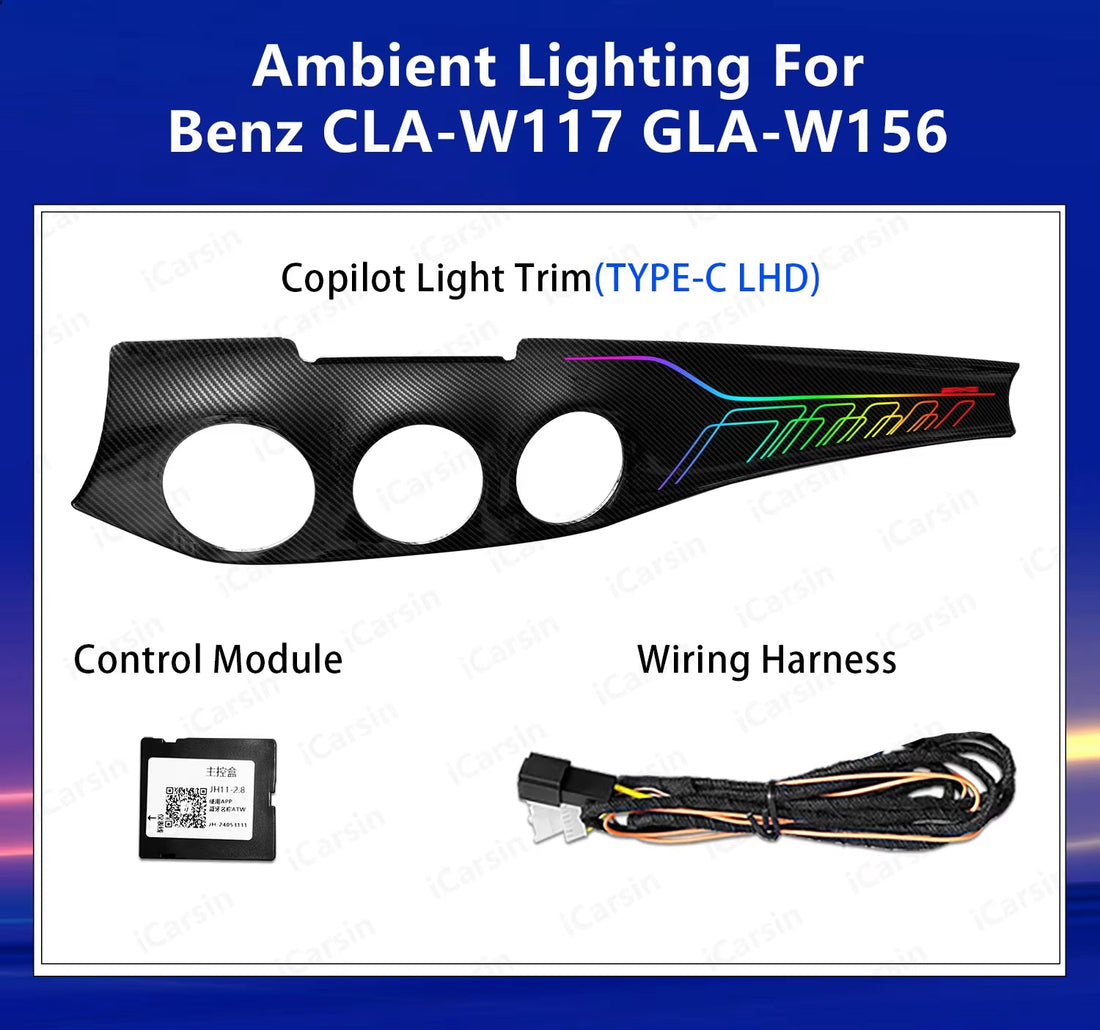Ambient Lighting for Mercedes Benz CLA W117 GLA W156 X156