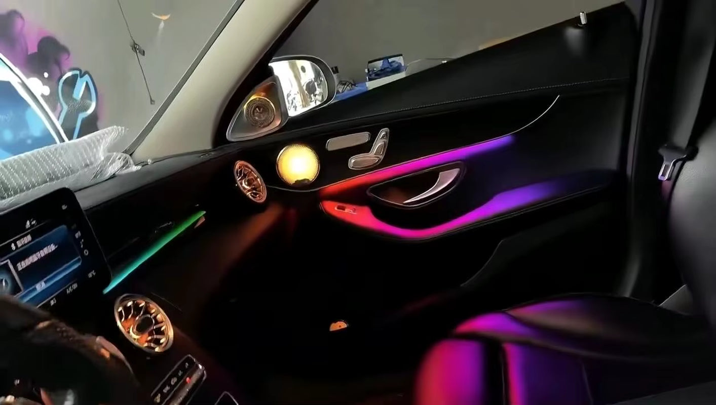 W205 Ambient Light for Mercedes-Benz C300 C400 C43 C63 C63S AMG Interior Lighting Upgrade Kit GLC X253