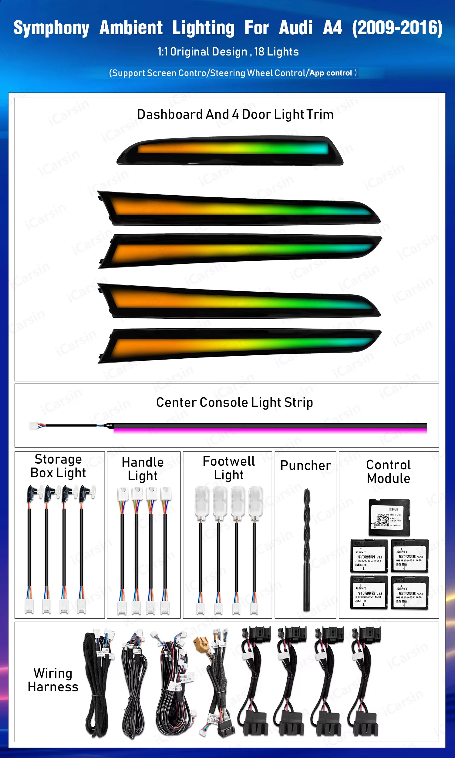 Ambient Light for Audi A4 B8 2009 - 2016