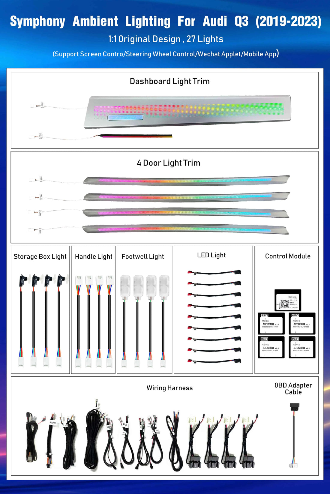 Ambient Light Decoration for Audi Q3 2019-2023