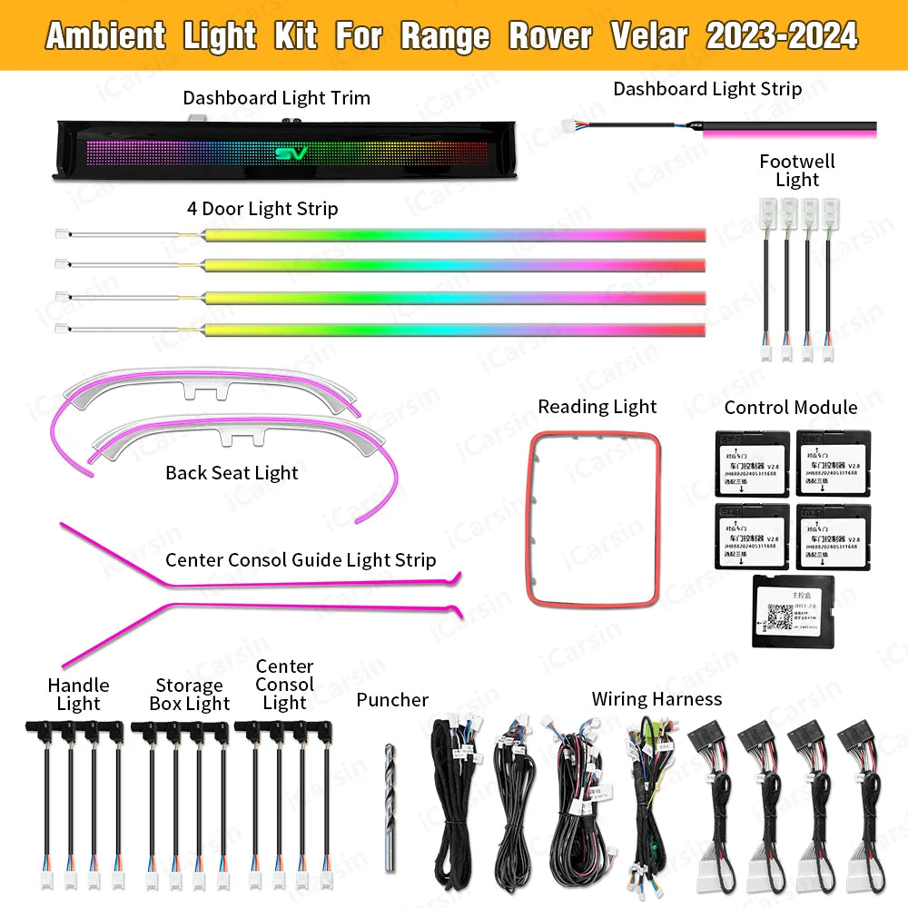 Ambient Light for Range Rover Velar 2017-2024