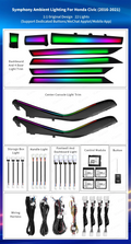 Interior Ambient Light for Honda Civic Tenth-Generation 2016-2021