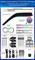 Led Car Interior Ambient Lighting for Toyota Camry 2018-2023