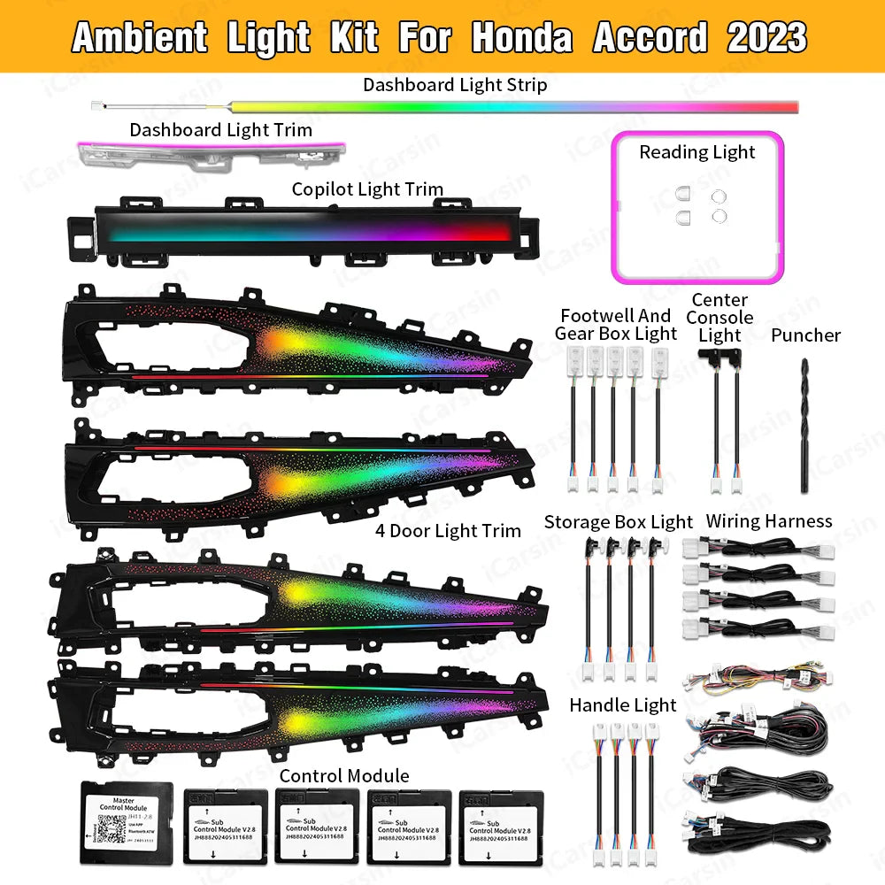 Ambient Lighting for Accord 11Th Gen Light Door Trim Panel Replacement Accessories