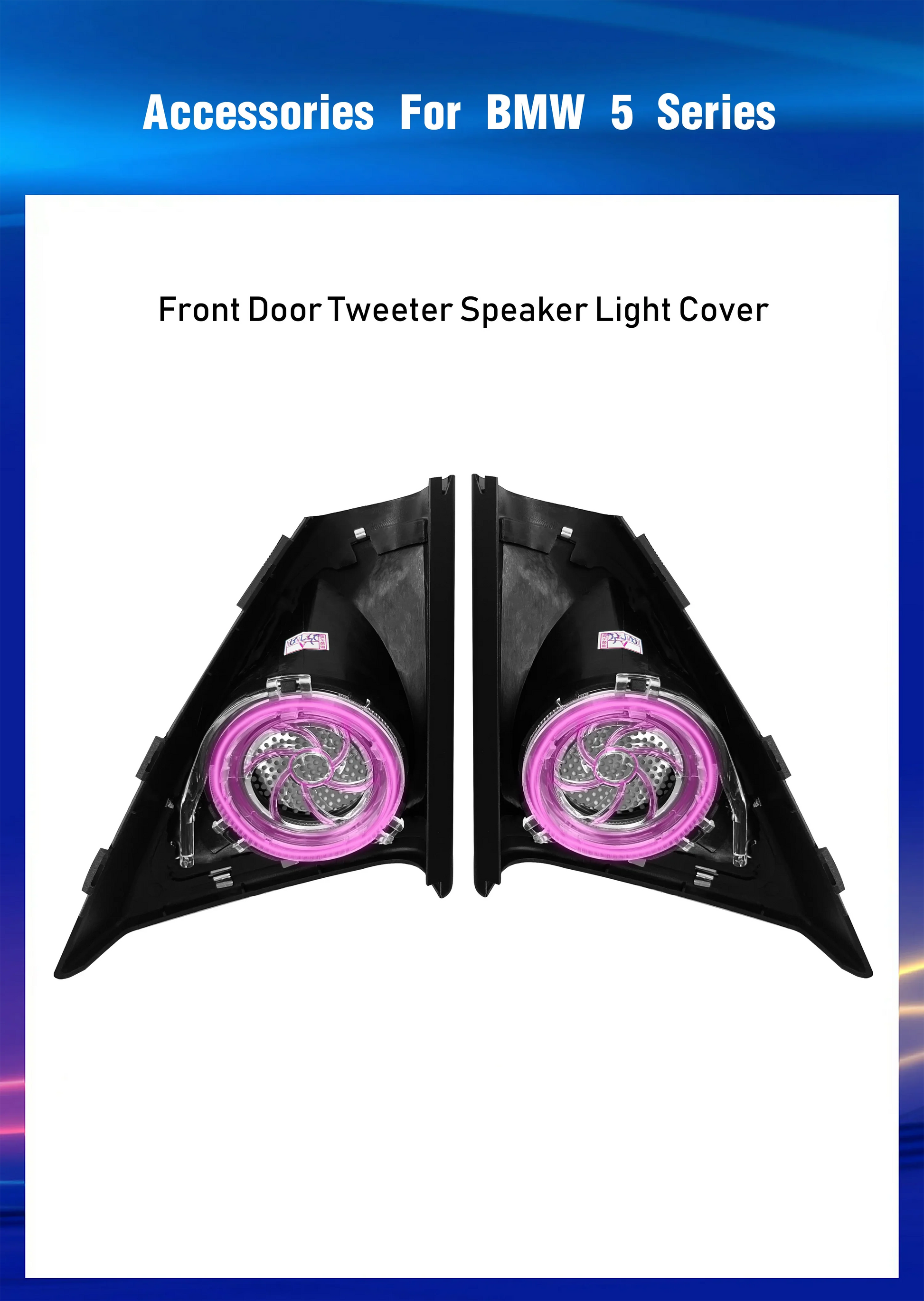 RGB LED Door Tweeter Speaker Cover for BMW 5 Series F10 F18 2012-2017