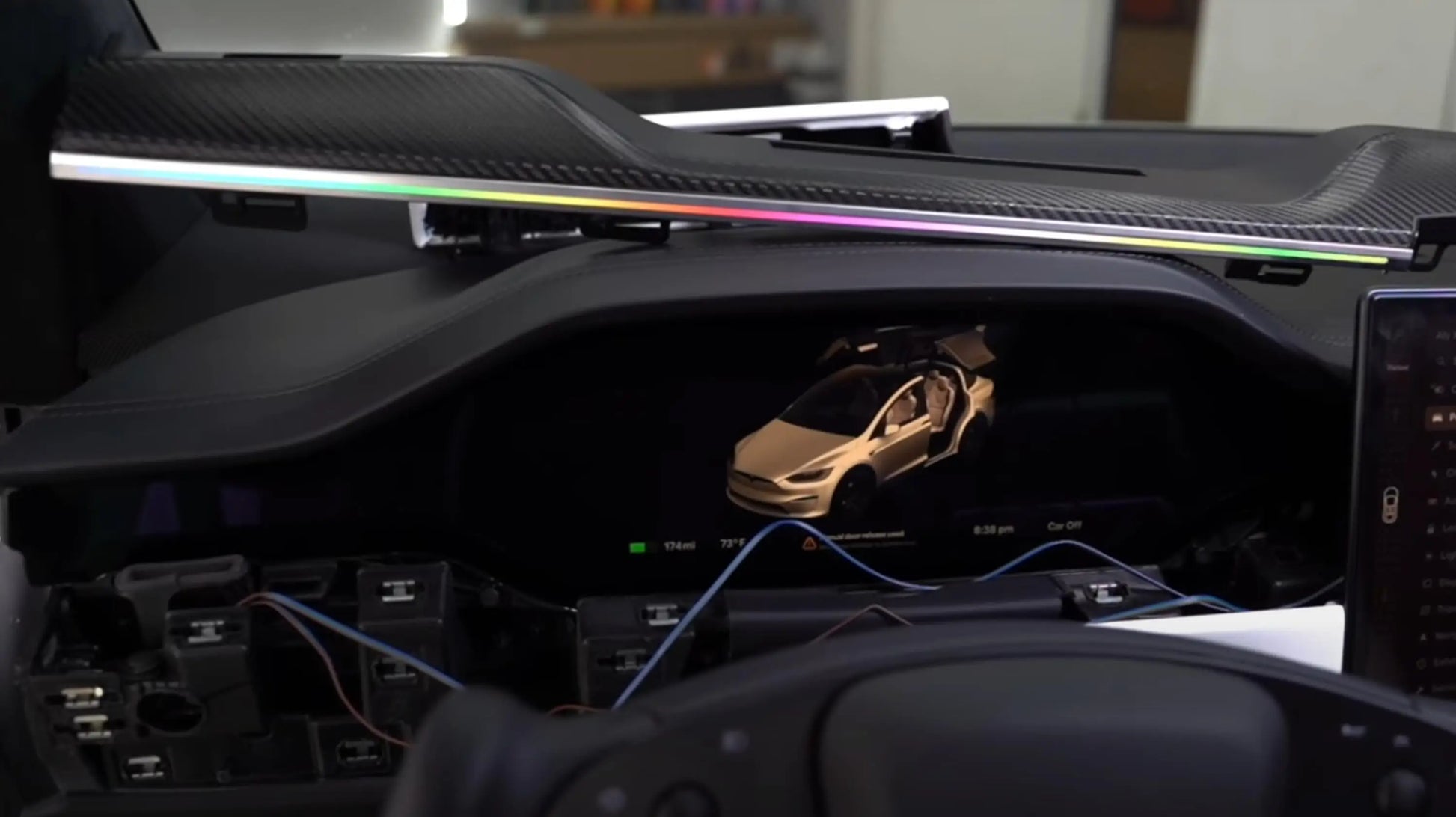 Ambient Light  Laser Carving LED for Tesla Model X 2022