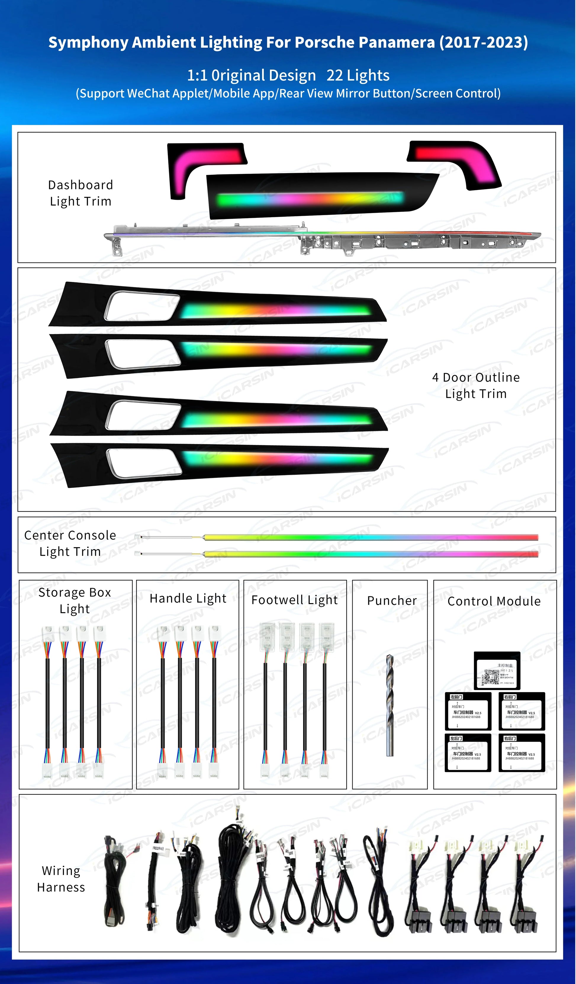 Ambient Light for Porsche Panamera 2023-2017