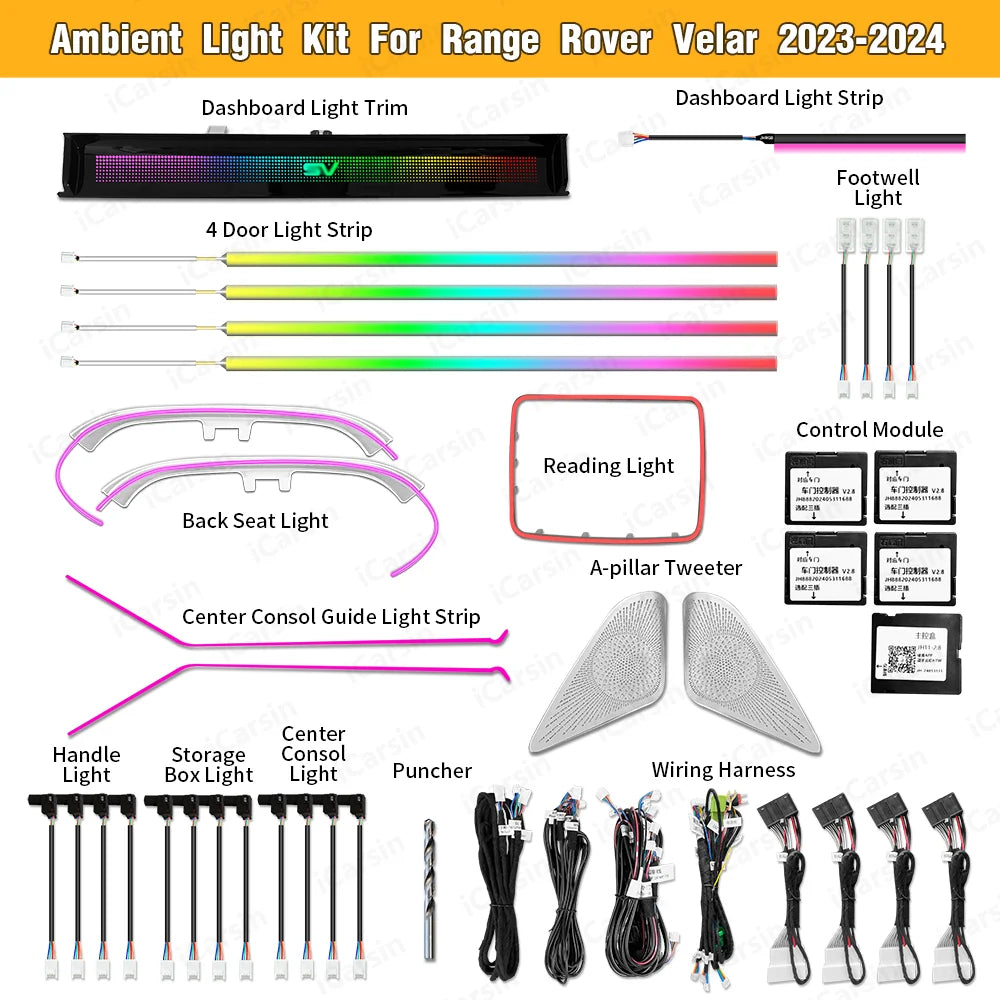 Ambient Light for Range Rover Velar 2017-2024