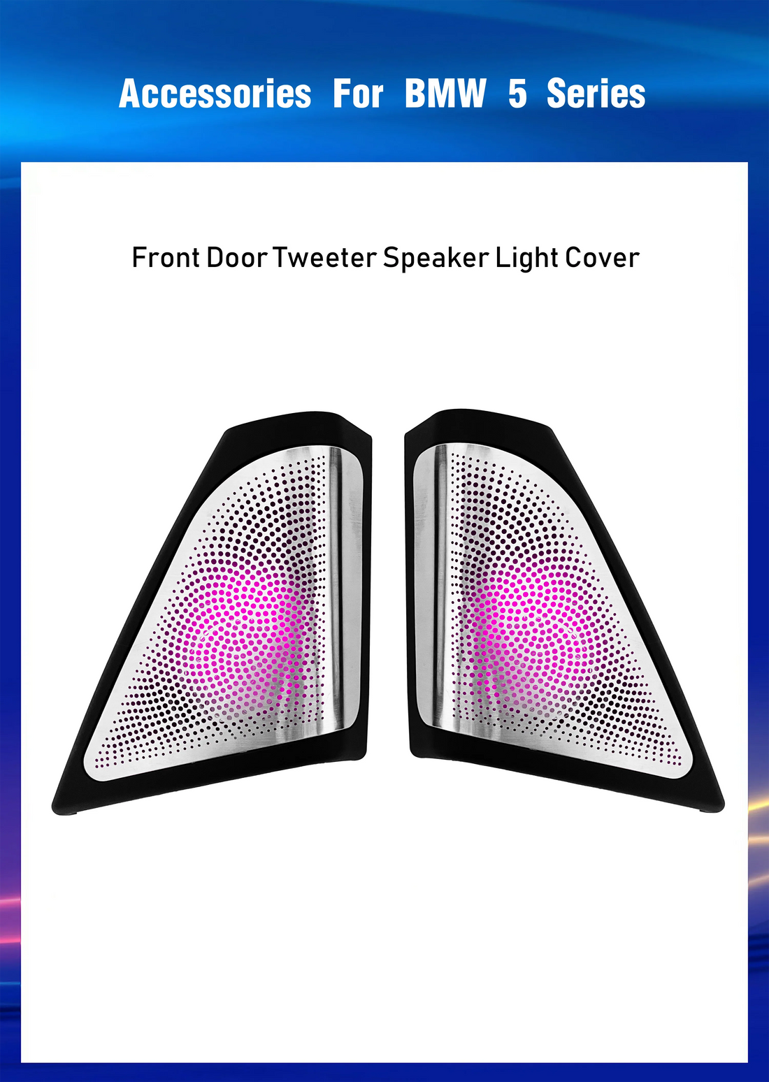 RGB LED Door Tweeter Speaker Cover for BMW 5 Series F10 F18 2012-2017