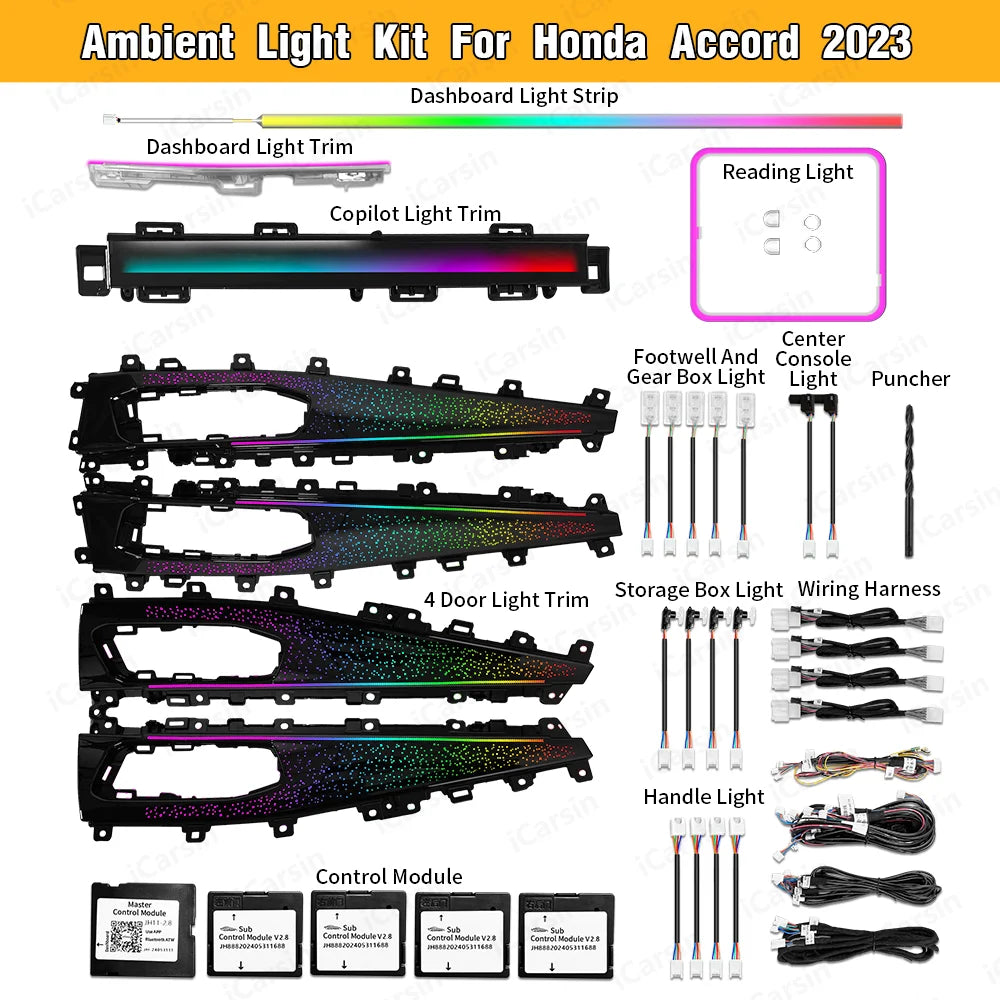 Ambient Lighting for Accord 11Th Gen Light Door Trim Panel Replacement Accessories