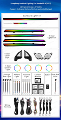 Led Car Interior Ambient Lighting for Honda CRV 2023