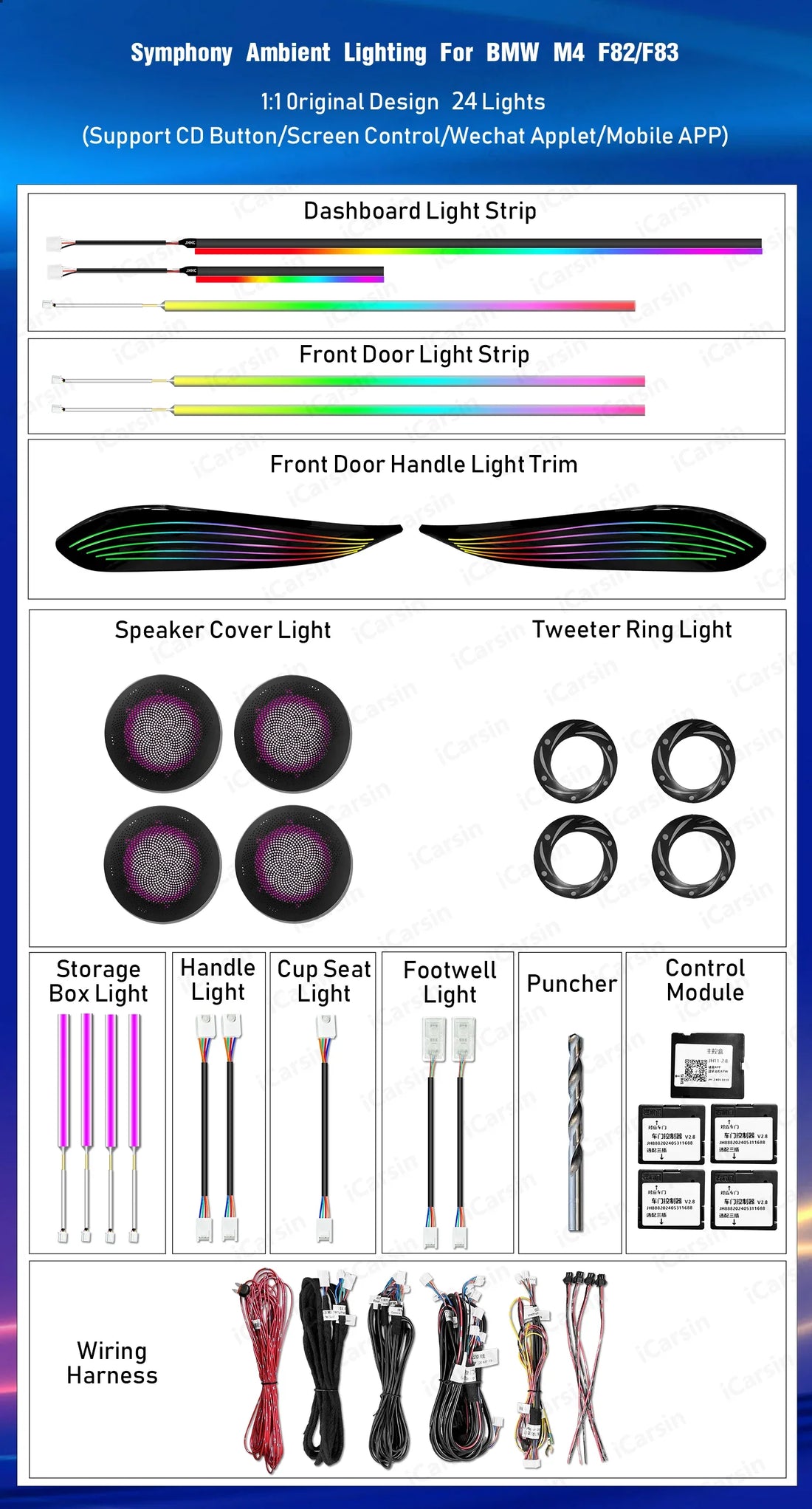 LED Interior for BMW 4 Series M4 F82/F83/F32/F33