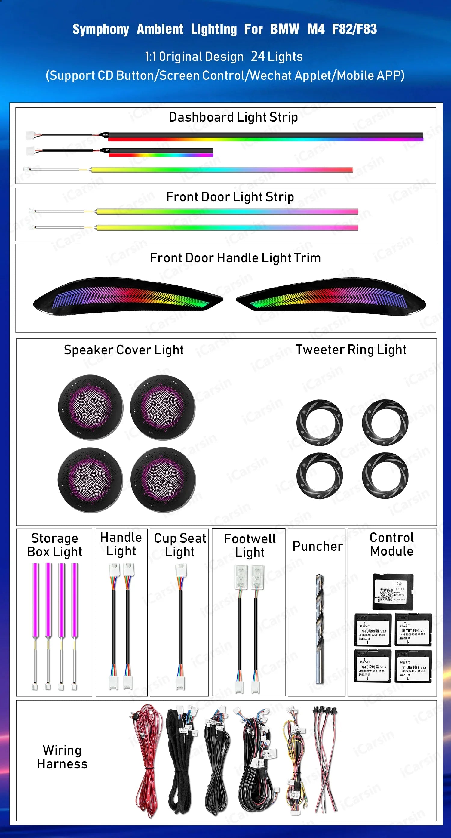 LED Interior for BMW 4 Series M4 F82/F83/F32/F33