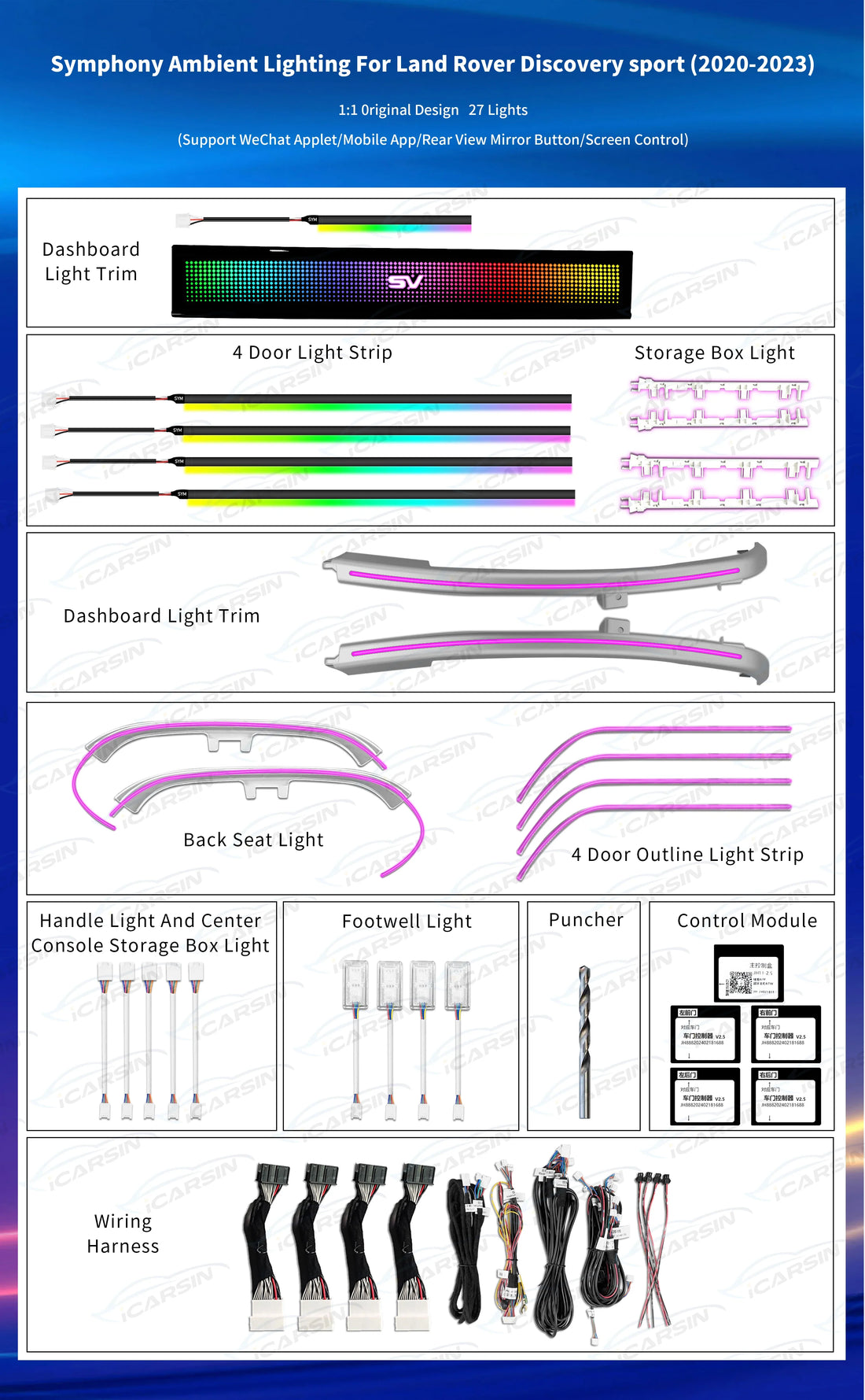 Ambient Lighting for Land Rover Discovery Sport 2020-2023