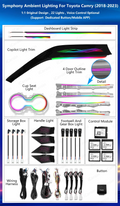Led Car Interior Ambient Lighting for Toyota Camry 2018-2023