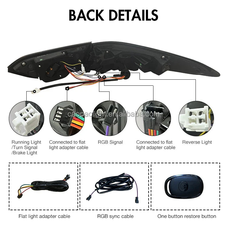 RGB LED Red Tail Lights Lamps