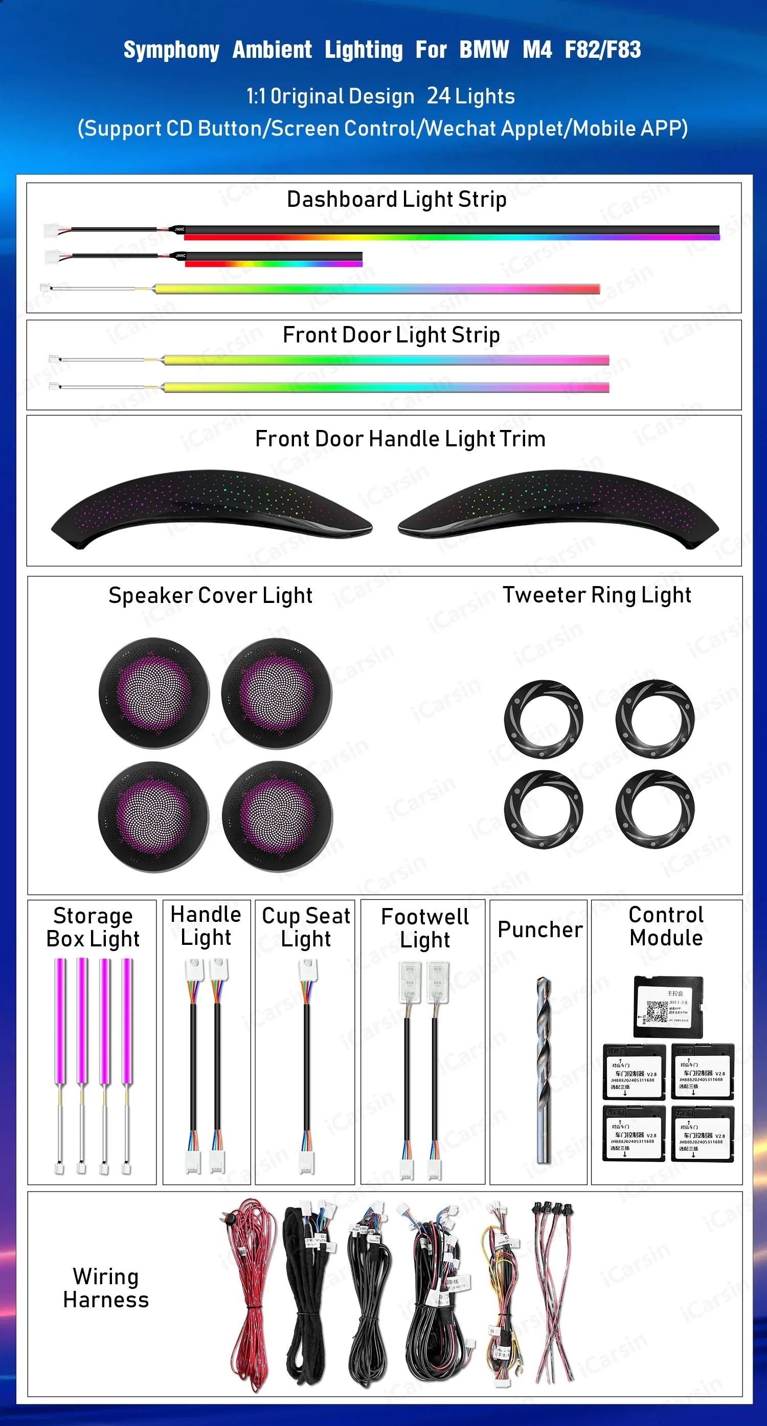 LED Interior for BMW 4 Series M4 F82/F83/F32/F33