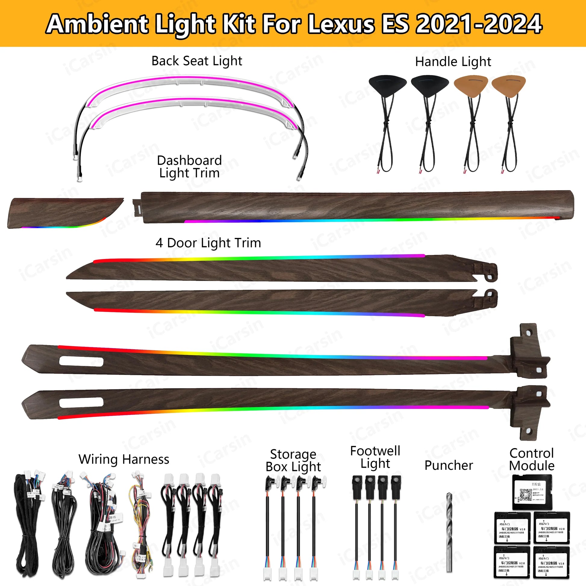 Ambient Light for Lexus ES 300H 250 350 2018-2024