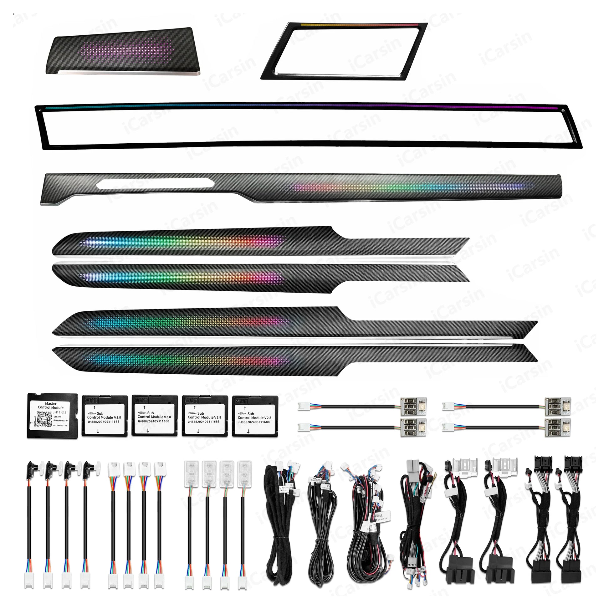 Carbon Wood Style Ambient Light for Volkswagen VW Arteon 2019-2020 Passat B8