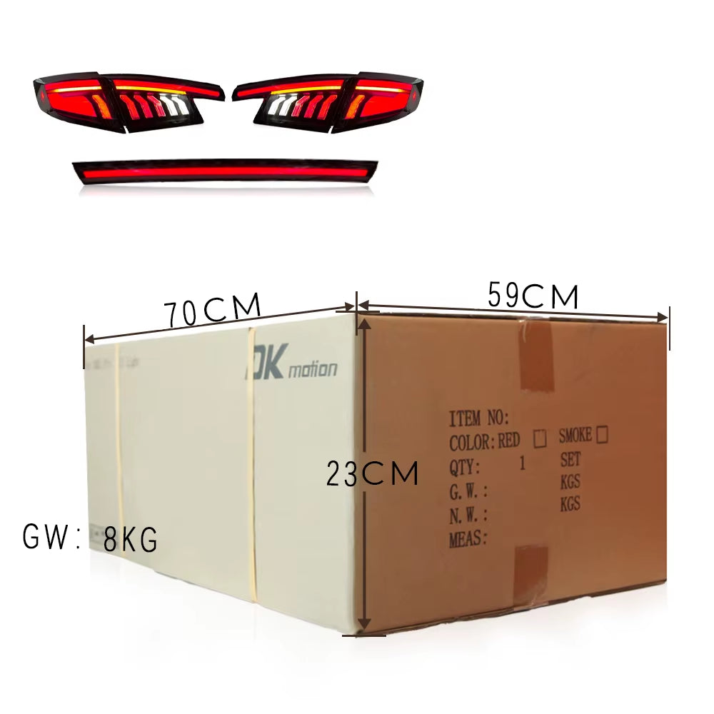 LED Tail Lights Car Assembly for Honda Civic 2022-2025 Hatchback 11Th Gen Rear Trunk Lamps Type-R FL1 FL2 FL4 FL5