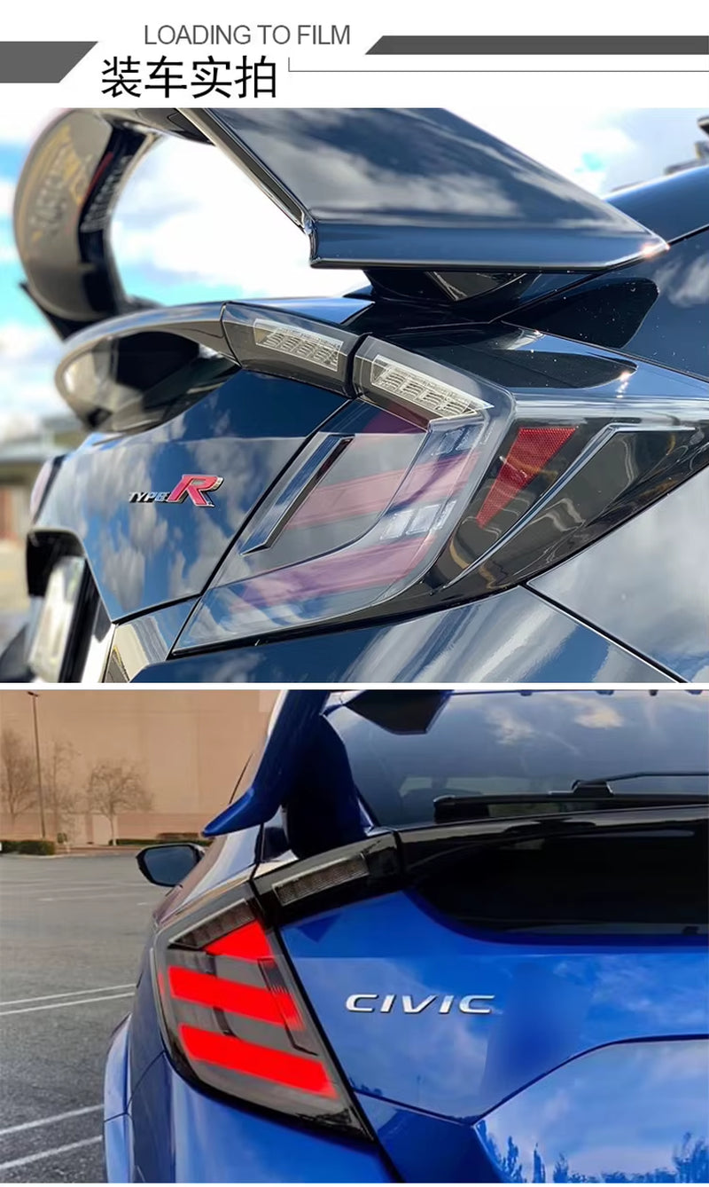 Honda Civic 10Th Gen X Hatchback FC FK 2016-2020 LED Tail Lamp with Sequential Turn Signal New Auto Parts 12V
