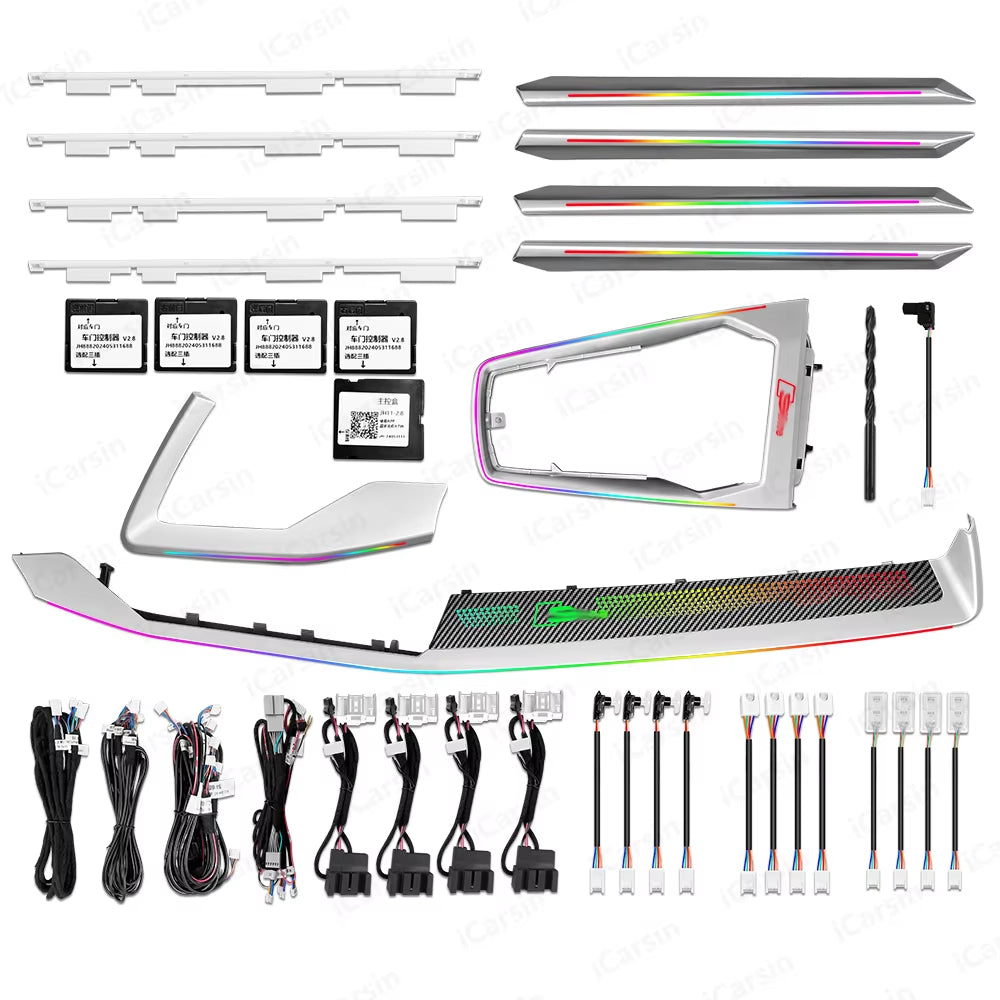 Light Decoration for Audi A3 2021-2024 Carbon Fiber Pattern Trim Accessories